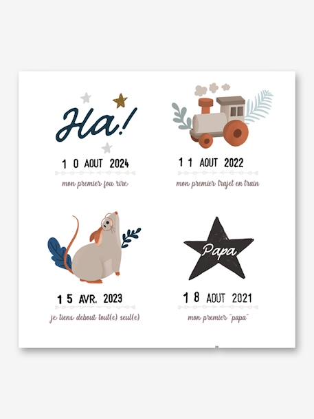 Affiche Mes premières fois - Souris cobalt LES PETITES DATES bleu 4 - vertbaudet enfant 