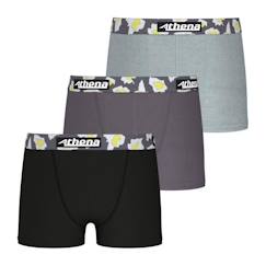 -Boxers - ATHENA - Lot de 3 - Coton stretch - Confort optimal - Mixte enfant