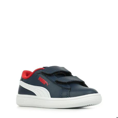 Baskets en cuir enfant Puma Smash 3.0 V BLEU 2 - vertbaudet enfant 