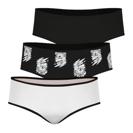 Boxers ATHENA Fille - Lot de 3 - Noir - Confort et raffinement - Taille 6 au 14 ans NOIR 1 - vertbaudet enfant 