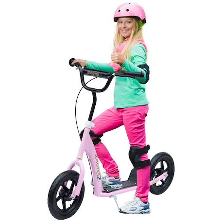 HOMCOM - Trottinette - Acier - 120x52x88cm - Rose ROSE 1 - vertbaudet enfant 