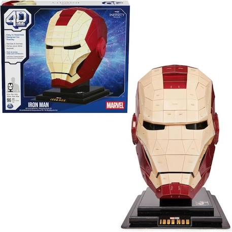 Marvel - CASQUE IRON MAN -Maquette 4D à construire ROUGE 1 - vertbaudet enfant 