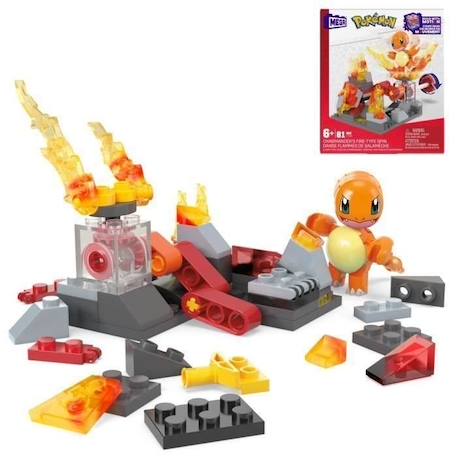 MEGA-Pokémon-Danse Flammes de Salamèche-Coffret à construire (81 pcs) HTH86 ROUGE 1 - vertbaudet enfant 