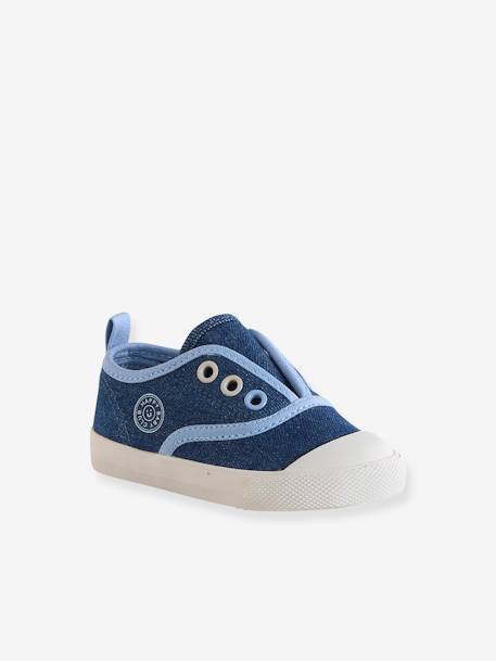 Baskets en toile bébé bleu chambray+bleu jean 1 - vertbaudet enfant 