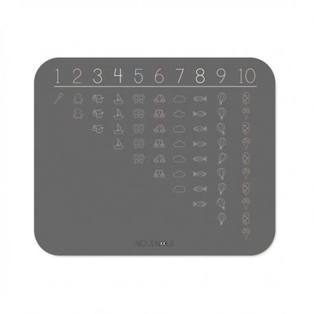 Set de table enfant XL LEARNING NUMBERS GRIS 1 - vertbaudet enfant 