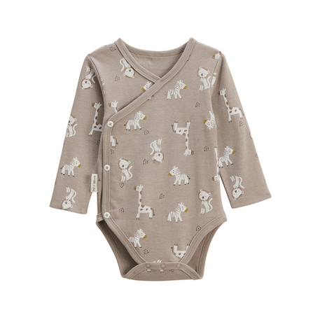 Kit naissance 3 pièces pyjama, body et doudou Baby Safari BEIGE 4 - vertbaudet enfant 