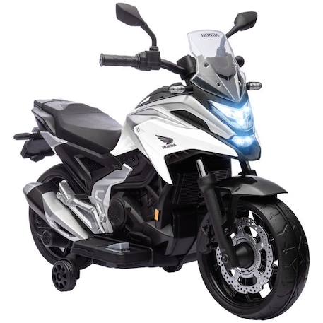 Moto électrique pour enfants moto porteur Honda pour enfants 3 à 6 ans avec musique, phares avec 2 roues d'entraînement - blanc BLANC 1 - vertbaudet enfant 