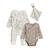 Kit naissance 3 pièces pyjama, body et doudou Baby Safari BEIGE 1 - vertbaudet enfant 