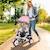 Tricycle Enfant HOMCOM évolutif Pare-Soleil Pliable Canne télescopique Amovible 95 x 50 x 106 cm Acier Rose ROSE 2 - vertbaudet enfant 