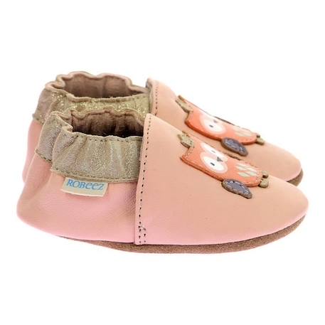 Pantoufles et chaussons - ROBEEZ - Fille - Cuir - Confortables et douces ROSE 1 - vertbaudet enfant 