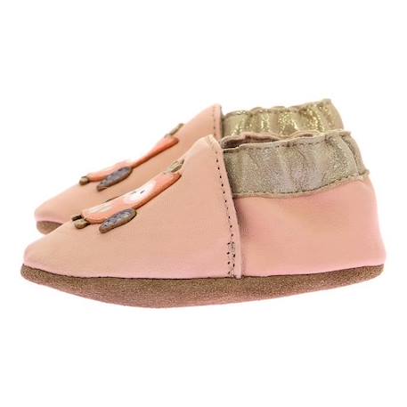 Pantoufles et chaussons - ROBEEZ - Fille - Cuir - Confortables et douces ROSE 3 - vertbaudet enfant 