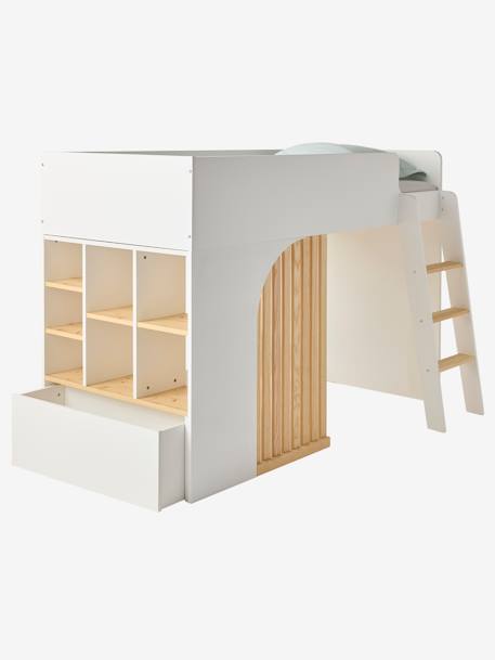 Lit mezzanine enfant avec rangement Playful blanc 8 - vertbaudet enfant 