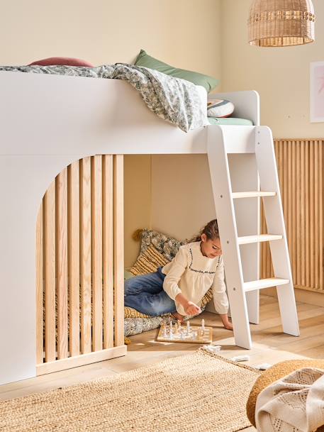 Lit mezzanine enfant avec rangement Playful blanc 5 - vertbaudet enfant 