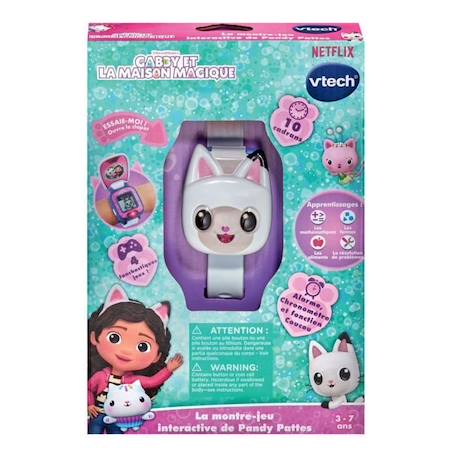 VTECH GABBY ET LA MAISON MAGIQUE - MONTRE-JEU INTERACTIVE DE PANDY PATTES BLANC 2 - vertbaudet enfant 