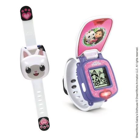 VTECH GABBY ET LA MAISON MAGIQUE - MONTRE-JEU INTERACTIVE DE PANDY PATTES BLANC 1 - vertbaudet enfant 