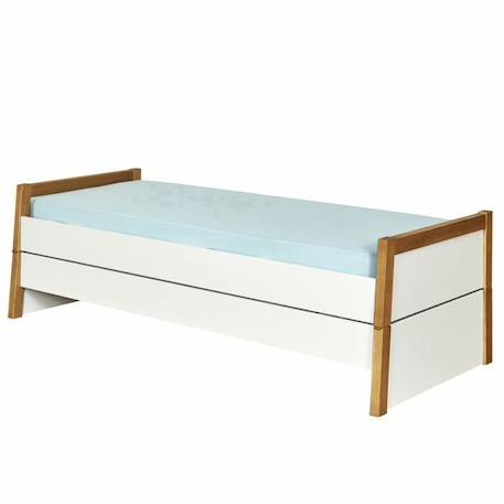 Pack lit gigogne avec matelas 80x200 cm Holaf bois MARRON 1 - vertbaudet enfant 