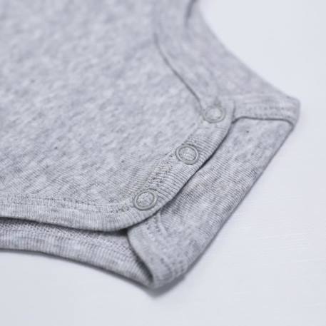 Lot De 2 Bodies Bébé Manches Longues Trois Kilos Sept - Gris GRIS 4 - vertbaudet enfant 