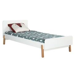 Chambre et rangement-Pack lit avec matelas 90x190 cm Gabby blanc - AKITEN RETAIL