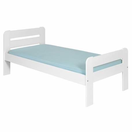 Pack lit avec matelas 90x190 cm Sundy blanc - AKITEN RETAIL BLANC 1 - vertbaudet enfant 