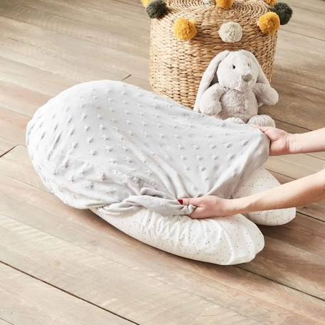 Babysom - Coussin de maternité Evolutif '3 en 1' : Grossesse - Allaitement - Éveil de Bébé | Oreiller Confort + 1 Housse OFFERTE BLANC 3 - vertbaudet enfant 