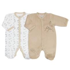 Bébé-Pyjama, surpyjama-Lot De 2 Pyjamas Trois Kilos Sept - Camel