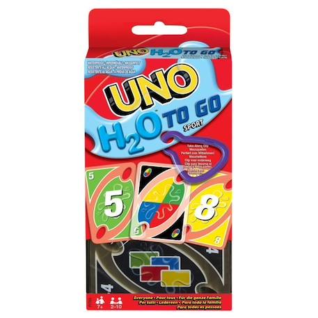 Mattel Games - UNO H20 TO GO - Uno Sport Jeu De Cartes - Jeu De Cartes Famille - 7 Ans Et + - P1703 - Jeux de cartes mattel uno P170 BLEU 1 - vertbaudet enfant 