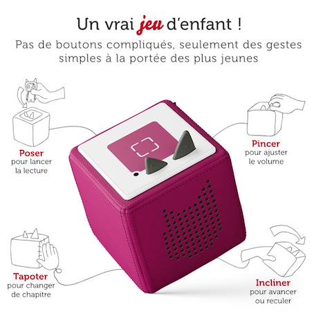 tonies® - Coffret Toniebox Au Royaume des Princesses - Cassis - Conteuse d'histoires VIOLET 2 - vertbaudet enfant 