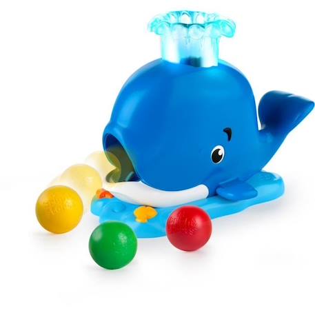 Jouet d'activité Musicale avec lumière et Sons - BRIGHT STARTS - Silly Spout Whale Ball Popper - 3 balles - Développement précoce BLEU 1 - vertbaudet enfant 