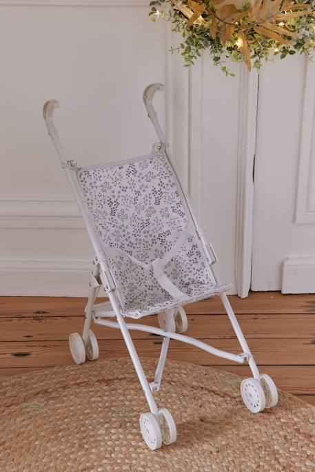 Poussette-canne pour poupon Fleurette vintage+oiseaux+Retro flower+sherpa 1 - vertbaudet enfant 