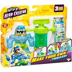 -Figurine Hero Creator Thrash 11cm - HEROES OF GOO JIT ZU - Kit de création de texture personnalisée