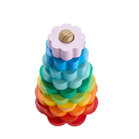 Fisher-Price-Empileur d’Anneaux avec 10 pièces en bois HXT77 MULTICOLORE 3 - vertbaudet enfant 