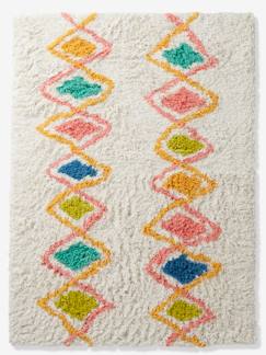 Linge de maison et décoration-Décoration-Tapis rectangle XL motif imprimé coloré losanges