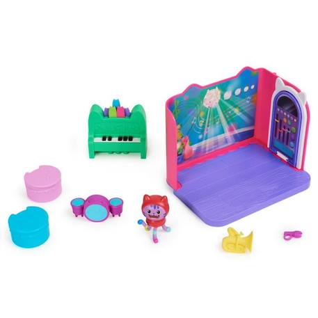 Gabby et la Maison Magique - Playset Deluxe La Salle de Musique de DJ Miaou - 1 figurine + accessoires BLANC 3 - vertbaudet enfant 