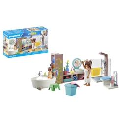 Jouet-PLAYMOBIL 71611 Salle de bains avec douche et baignoire, My Life, Maison d'architecte, 55 pièces, Dès 4 ans