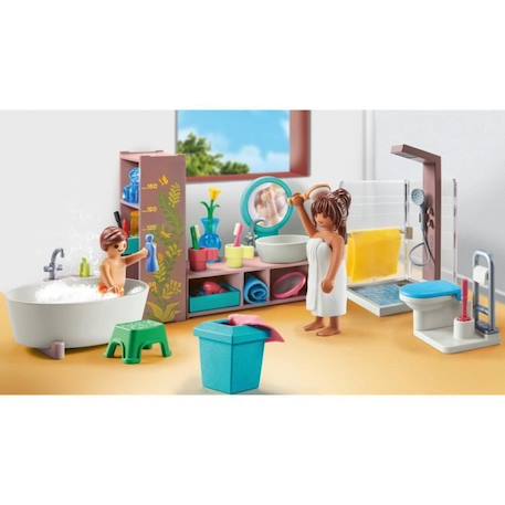 PLAYMOBIL - 71611 - Salle de bains baignoire BLEU 2 - vertbaudet enfant 