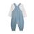 Ensemble salopette bébé en coton matelassé et t-shirt Petite Balade BLEU 2 - vertbaudet enfant 