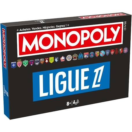 Monopoly Ligue 1 - Plongez dans l'univers du football français, Jeu de société - WINNING MOVES NOIR 1 - vertbaudet enfant 