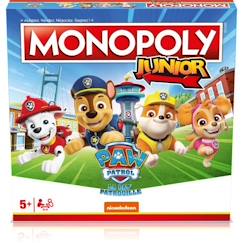 Jouet-Monopoly Junior La Pat'Patrouille - Jeu de société - WINNING MOVES - Monopoly junior avec les personnages de la Pat'Patrouille.