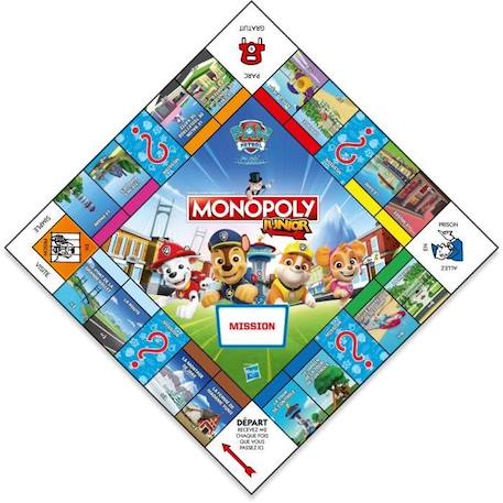 Monopoly Junior La Pat'Patrouille - Jeu de société - WINNING MOVES - Monopoly junior avec les personnages de la Pat'Patrouille. BLANC 3 - vertbaudet enfant 