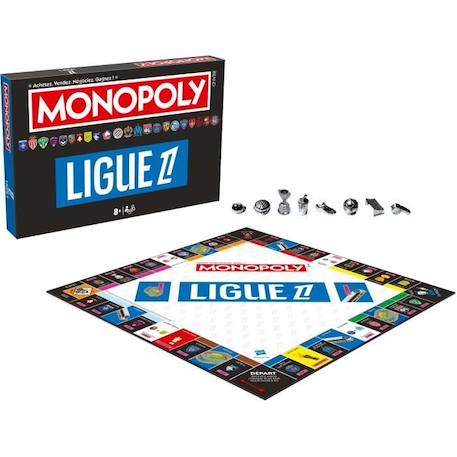 Monopoly Ligue 1 - Plongez dans l'univers du football français, Jeu de société - WINNING MOVES NOIR 2 - vertbaudet enfant 