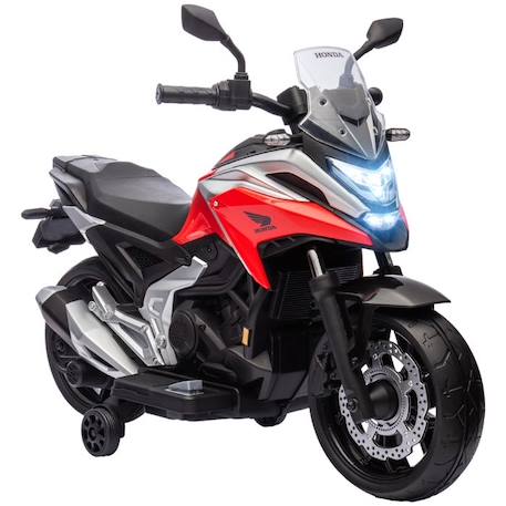 Moto électrique pour enfants 12V moto porteur Honda pour enfants 3 à 6 ans avec musique, phares avec 2 roues d'entraînement - rouge ROUGE 1 - vertbaudet enfant 