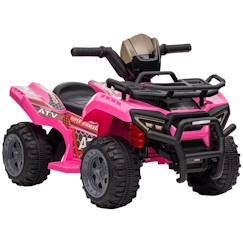 Jouet-Jeux de plein air-Quad buggy voiture électrique enfant - HOMCOM - quad électrique - 18-36 mois - 6 V 2 Km/h max. - rose