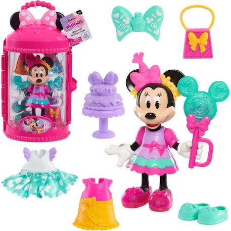 Coffret poupée - DISNEY MINNIE MOUSE - Figurine Articulée 15 cm Sweet Party - Avec vêtements et accessoires ROSE 4 - vertbaudet enfant 