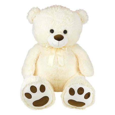 Ours Crème en Peluche avec Noeud +/- 100 cm - PLANET PLUCH - Grand ours crème de 1 mètre, irrésistiblement doux. BEIGE 2 - vertbaudet enfant 