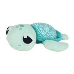 Jouet-Ma Petite Carapace Peluche Tortue Lumineuse Naturelle +/- 25 cm - JEMINI - Chargeable à la lumière, fonctionne sans pile.