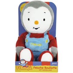 Jouet-T'choupi Peluche Bouillotte +/- 21 cm avec Micro Perles d'Argile - JEMINI - Apaise les maux de ventre et réchauffe.