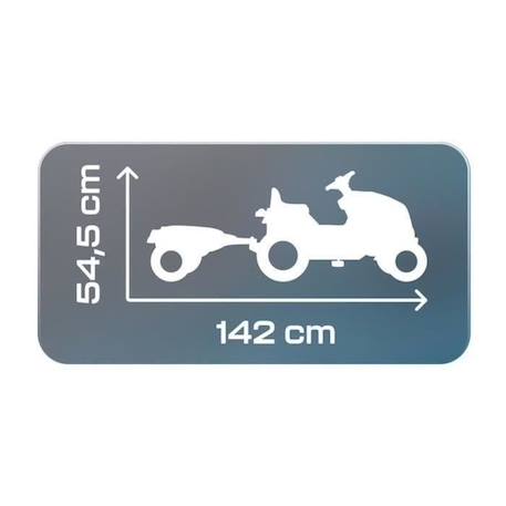 Tracteur à pédales Farmer XL + Remorque - Bleu - SMOBY - Siège ajustable - Capot ouvrant - Klaxon - 90% plastique recyclé BLEU 2 - vertbaudet enfant 