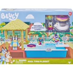 -Figurine La Piscine de Bluey - MOOSE TOYS - Playset avec accessoires pour enfants de 3 ans et plus