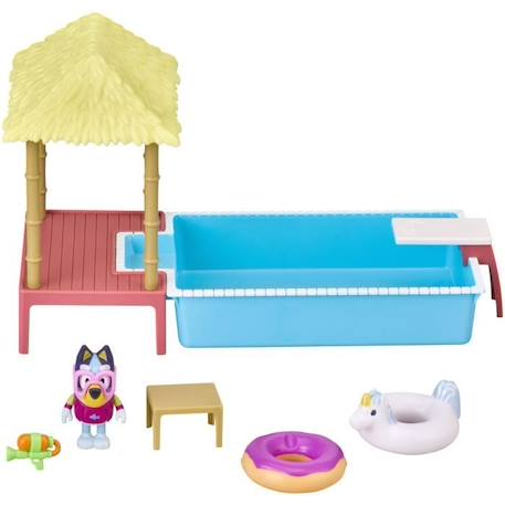 Figurine La Piscine de Bluey - MOOSE TOYS - Playset avec accessoires pour enfants de 3 ans et plus BLEU 5 - vertbaudet enfant 