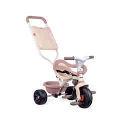 Smoby -Tricycle évolutif enfant Be Fun Confort - Rose - Canne parentale amovible - Repose-pieds rétractable  - vertbaudet enfant